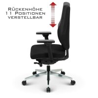 Naros Profi+ Bürostuhl Stoff Schwarz SH 54-66cm Lieferung montiert