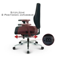 Naros Profi+ Bürostuhl Stoff Schwarz SH 54-66cm Lieferung zerlegt