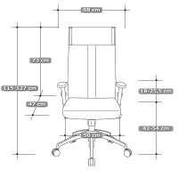 Black-Line Profi Chefsessel Stoff Dunkelblau SH 42-54cm Lieferung montiert